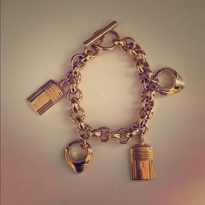 Gold charm bracelet